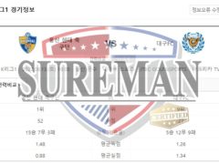 8월13일 K리그 울산현대축구단 대구FC 스포츠분석 슈어맨