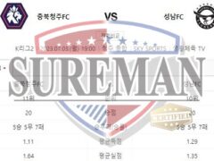 7월3일 K리그2 충북청주FC 성남FC 진지하고 깨끗한 분석