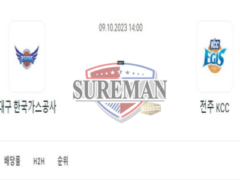 2023년 10월9일 대구가스공사 vs 부산KCC(KBL컵) 재미있는 분석